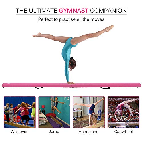 Z ZELUS 224CM / 8 pies Viga de Equilibrio de Gimnasia Plegable Barra de Equilibrio con Base Antideslizante Asas de Transporte para Niños, Principiantes y Gimnastas Profesionales (Rosa) Z ZELUS 224CM / 8 pies Viga de Equilibrio de Gimnasia Plegable Barra de Equilibrio con Base Antideslizante Asas de Transporte para Niños, Principiantes y Gimnastas Profesionales (Rosa)