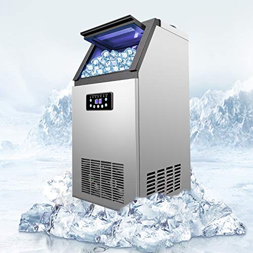 Z ZELUS 495W Máquina para Hacer Hielo Capacidad de 58kg / 24h Máquina para Hacer Cubitos de Hielo 36 pcs Máquina Comercial de Hacer Hielo para Hogar, Bares, Cafetería y Restaurante (36 PCS)