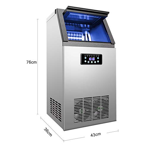 Z ZELUS 495W Máquina para Hacer Hielo Capacidad de 72kg / 24h Máquina para Hacer Cubitos de Hielo 45 pcs Máquina Comercial de Hacer Hielo para Hogar, Bares, Cafetería y Restaurante (45 PCS) Z ZELUS 495W Máquina para Hacer Hielo Capacidad de 72kg / 24h Máquina para Hacer Cubitos de Hielo 45 pcs Máquina Comercial de Hacer Hielo para Hogar, Bares, Cafetería y Restaurante (45 PCS)