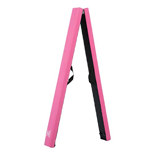 Z ZELUS Barra de Equilibrio de Gimnasia 8 Pies/224CM Viga de Equilibrio Plegable y Portátil para Entrenamiento Balance Beam de Gimnasia para Niños y Principantes (Rosa)