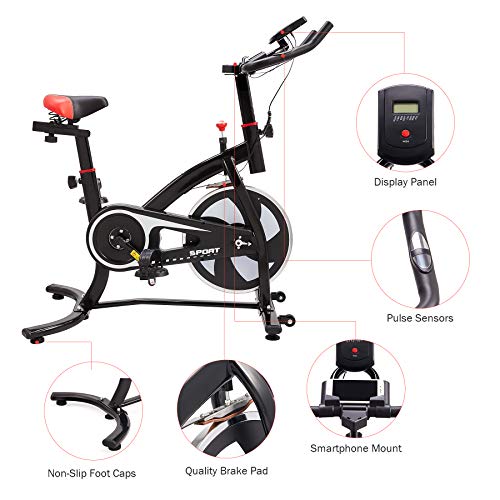 Z Zelus Bicicleta Estática para Fitness de Capacidad 100KG Bicicleta de Spinning Profesional con Volante 6KG Exercise Bike para Casa y Gimnasio Z Zelus Bicicleta Estática para Fitness de Capacidad 100KG Bicicleta de Spinning Profesional con Volante 6KG Exercise Bike para Casa y Gimnasio