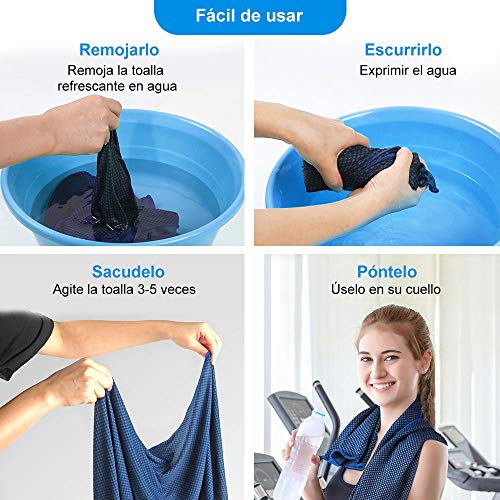 Zacro 3pcs Toalla de Refrigeración Toallas Deportivas, Toalla de Microfibra Súper Antibacteriana, Toallas Secado Rápido para Deportes, Yoga, Pilates, Gimnasio, Camping, Viajes y Playa - Multi-Tamaño Zacro 3pcs Toalla de Refrigeración Toallas Deportivas, Toalla de Microfibra Súper Antibacteriana, Toallas Secado Rápido para Deportes, Yoga, Pilates, Gimnasio, Camping, Viajes y Playa - Multi-Tamaño