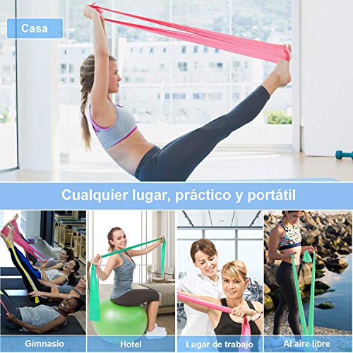 Zacro Bandas Elasticas Fitness 3 Pcs, 1.8M Banda de Resistencia de Fitness para Hombres y Mujeres, Ideal para Yoga, Pilates, Crossfit, Estiramiento, Entrenamiento de Fuerza, Culturismo, Fisioterapia Zacro Bandas Elasticas Fitness 3 Pcs, 1.8M Banda de Resistencia de Fitness para Hombres y Mujeres, Ideal para Yoga, Pilates, Crossfit, Estiramiento, Entrenamiento de Fuerza, Culturismo, Fisioterapia
