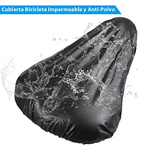 Zacro Cubierta de Gel Sillin Bicicleta, Cubierta de Asiento de Bicicleta, Cubre Sillines Bicicleta Gel Suave 11.2 * 7.2 in, Cojín Sillín Bici Suave, Impermeable y Anti-Polvo, Negro Zacro Cubierta de Gel Sillin Bicicleta, Cubierta de Asiento de Bicicleta, Cubre Sillines Bicicleta Gel Suave 11.2 * 7.2 in, Cojín Sillín Bici Suave, Impermeable y Anti-Polvo, Negro