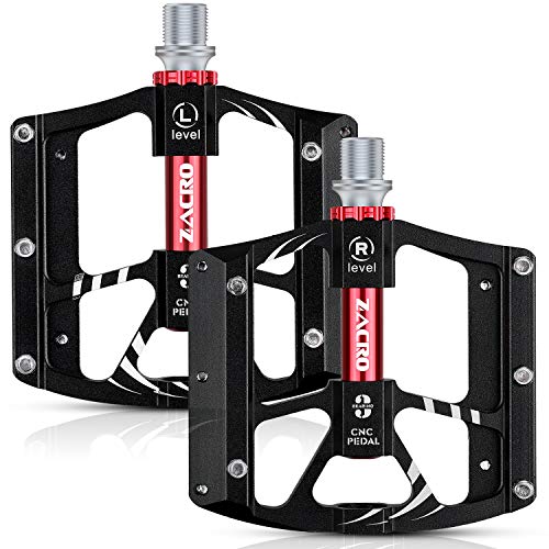 Zacro Pedales Bicicleta MTB de Montaña,Aluminio Antideslizante Pedales Ciclismo Durable,3 cojinetes para Bicicleta de Carretera BMX MTB Road Bicycle 9/16 Pulgadas Zacro Pedales Bicicleta MTB de Montaña,Aluminio Antideslizante Pedales Ciclismo Durable,3 cojinetes para Bicicleta de Carretera BMX MTB Road Bicycle 9/16 Pulgadas