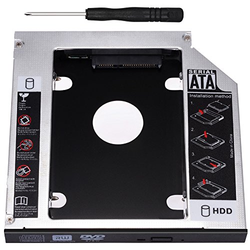 Zacro SATA HDD HD SATA Segundo 2.5 '' Disco Duro Caddy/Optical Bahía de Disco Duro SATA de 12,7 mm Portátil de CD/DVD-ROM de HP Sony Acer IBM ASUS Fujitsu Toshiba etc Zacro SATA HDD HD SATA Segundo 2.5 '' Disco Duro Caddy/Optical Bahía de Disco Duro SATA de 12,7 mm Portátil de CD/DVD-ROM de HP Sony Acer IBM ASUS Fujitsu Toshiba etc