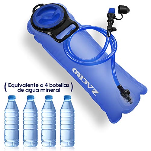 Zacro TPU Bolsa de Hidratación 2.5L, Mochila Hidratación Portátil sin BPA, Bolsa de Agua con Sistema de Auto-Bloqueo y Apertura Grande, para Ciclismo, Senderismo, Carrera, Escalada, Camping Zacro TPU Bolsa de Hidratación 2.5L, Mochila Hidratación Portátil sin BPA, Bolsa de Agua con Sistema de Auto-Bloqueo y Apertura Grande, para Ciclismo, Senderismo, Carrera, Escalada, Camping