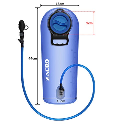 Zacro TPU Bolsa de Hidratación 2.5L, Mochila Hidratación Portátil sin BPA, Bolsa de Agua con Sistema de Auto-Bloqueo y Apertura Grande, para Ciclismo, Senderismo, Carrera, Escalada, Camping Zacro TPU Bolsa de Hidratación 2.5L, Mochila Hidratación Portátil sin BPA, Bolsa de Agua con Sistema de Auto-Bloqueo y Apertura Grande, para Ciclismo, Senderismo, Carrera, Escalada, Camping
