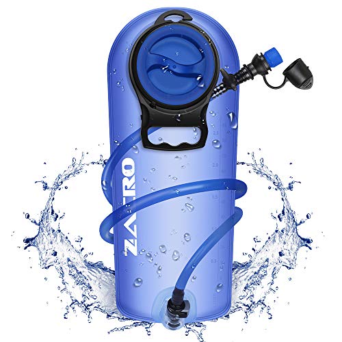 Zacro TPU Bolsa de Hidratación 2.5L, Mochila Hidratación Portátil sin BPA, Bolsa de Agua con Sistema de Auto-Bloqueo y Apertura Grande, para Ciclismo, Senderismo, Carrera, Escalada, Camping