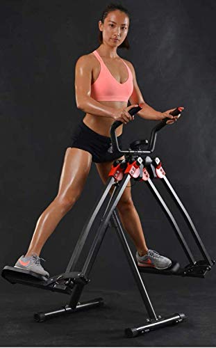 ZAIHW Plegable eléctrica Cardio Ejercicios de Rutina de Fitness Sendero máquina Corriente Rueda de Ardilla w/Manual Incline la máquina de Pasos Inicio Equipo Pierna Pierna