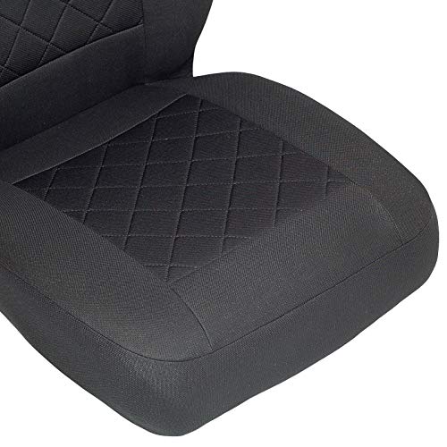 Zakschneider Fundas De Asiento para Mercedes Sprinter -2005 - Funda Delantera Sillón del Conductor - Color Premium Cuadrados Negros