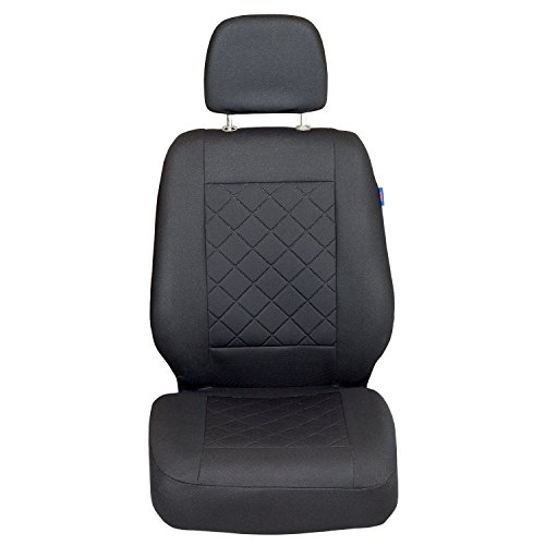 Zakschneider Fundas De Asiento para Mercedes Sprinter -2005 - Funda Delantera Sillón del Conductor - Color Premium Cuadrados Negros