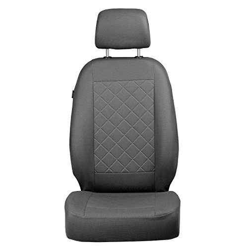 Zakschneider Fundas De Asiento para Toledo - Fundas Delanteras - Color Premium Gris Rejilla Cosida