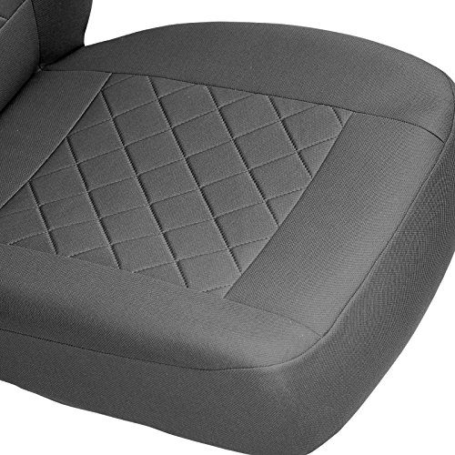 Zakschneider Fundas De Asiento para Toledo - Fundas Delanteras - Color Premium Gris Rejilla Cosida