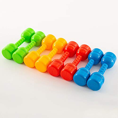 ZANZAN Mancuernas para Ejercicio y Fitness, ABS con Mancuernas 1 par de Mancuernas a los niños Seguros Pretend Ejercicios de Pesas for niños de 1 a 10 años Juego Dumbbell Juguete (Color : Red A)