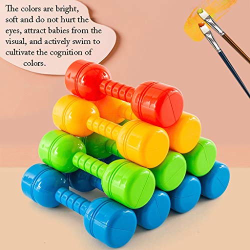 ZANZAN Mancuernas para Ejercicio y Fitness, ABS con Mancuernas 1 par de Mancuernas a los niños Seguros Pretend Ejercicios de Pesas for niños de 1 a 10 años Juego Dumbbell Juguete (Color : Red A)