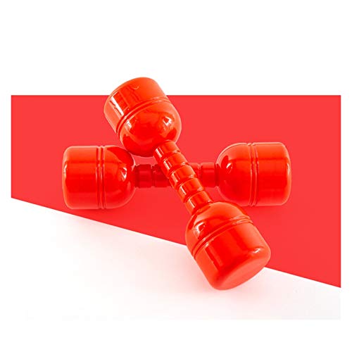 ZANZAN Mancuernas para Ejercicio y Fitness, ABS con Mancuernas 1 par de Mancuernas a los niños Seguros Pretend Ejercicios de Pesas for niños de 1 a 10 años Juego Dumbbell Juguete (Color : Red A)