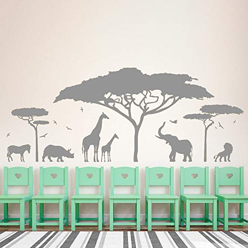 Zaosan Etiqueta de Arte de Vinilo de Apliques de Pared de Safari Africano Zaosan Etiqueta de Arte de Vinilo de Apliques de Pared de Safari Africano
