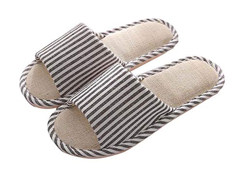 Zapatilla de lino, Zapatillas de casa para el verano Ligero antideslizante, C1