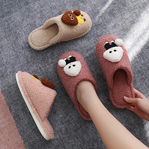 Zapatillas de algodón de felpa rizada de dibujos animados para mujer Zapatillas de casa lindas antideslizantes cálidas Zapatillas de espuma antideslizantes con suela antideslizante, rosa claro, 36/37 Zapatillas de algodón de felpa rizada de dibujos animados para mujer Zapatillas de casa lindas antideslizantes cálidas Zapatillas de espuma antideslizantes con suela antideslizante, rosa claro, 36/37