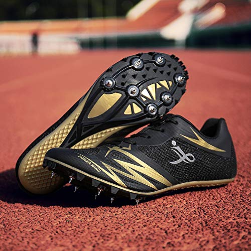 Zapatillas de atletismo unisex Zapatillas De Correr con Clavos para hombre mujer Zapatillas de atletismo atléticas Zapatillas de carrera con 7 espigas Niños Niñas,Negro,35EU Zapatillas de atletismo unisex Zapatillas De Correr con Clavos para hombre mujer Zapatillas de atletismo atléticas Zapatillas de carrera con 7 espigas Niños Niñas,Negro,35EU