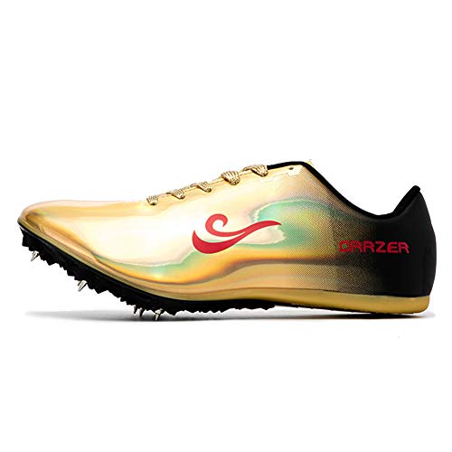 Zapatillas De Atletismo Unisex Zapatillas De Correr Con Clavos Para Hombre Mujer Zapatillas De Atletismo Atléticas Zapatillas De Carrera Con 8 Espigas Niños Niñas,Oro,37EU Zapatillas De Atletismo Unisex Zapatillas De Correr Con Clavos Para Hombre Mujer Zapatillas De Atletismo Atléticas Zapatillas De Carrera Con 8 Espigas Niños Niñas,Oro,37EU
