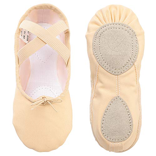 Zapatillas de Ballet Danza Canvas para Niña y Mujer Calzado de Danza Suela Partida de Cuero Tallas 22-44