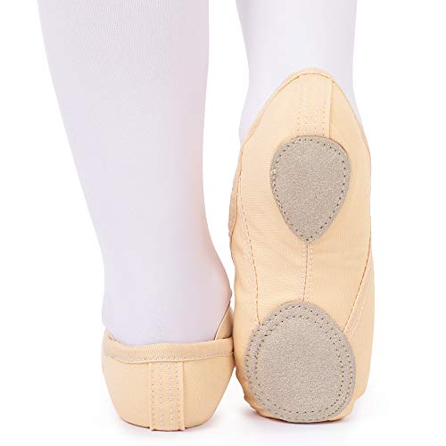 Zapatillas de Ballet Danza Canvas para Niña y Mujer Calzado de Danza Suela Partida de Cuero Tallas 22-44