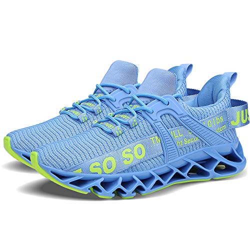 Zapatillas de correr para mujer Walking Athletic, casuales, slip, modernas, deportivas al aire libre, color Azul, talla 38 EU