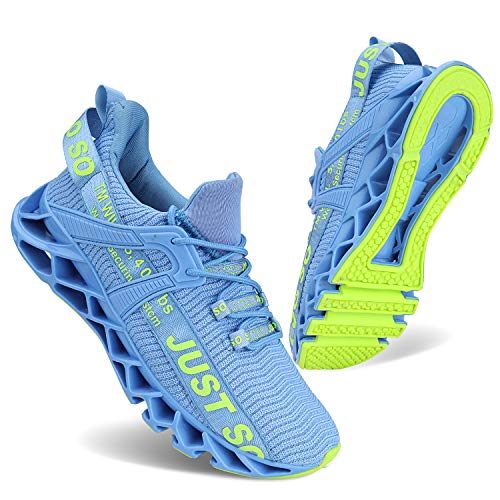 Zapatillas de correr para mujer Walking Athletic, casuales, slip, modernas, deportivas al aire libre, color Azul, talla 38 EU