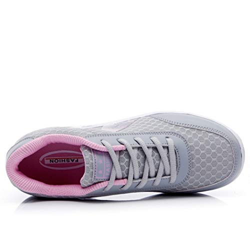 Zapatillas De Deporte De Mujer Plataforma Cuña Tonificadora Calzado Deportivo Ligero Mallas Transpirables Pisos para Trotar Adelgazantes Entrenadores De Swing