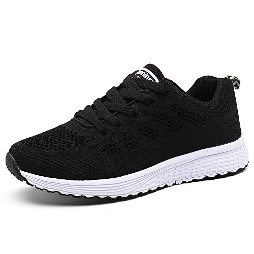 Zapatillas de Deportivos de Running para Mujer Gimnasia Ligero Sneakers Negro Azul Gris Blanco 35-40 Negro 40 Zapatillas de Deportivos de Running para Mujer Gimnasia Ligero Sneakers Negro Azul Gris Blanco 35-40 Negro 40