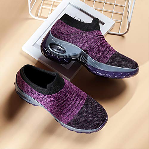 Zapatillas de fitness para mujer Active Fit Step Up Roller Toning Gym Walking Shoes, color Morado, talla 40 EU