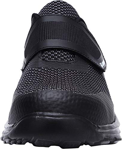 Zapatillas de Seguridad Hombre,LM180121 SBP Zapatos de Trabajo Mujer con Punta de Acero Ultra Liviano Reflectivo Transpirable 42 EU,Triple Negro