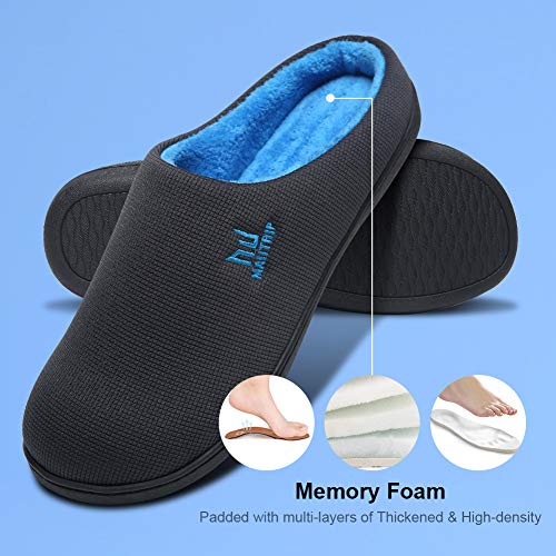Zapatillas de Zueco de Espuma viscoelástica para Hombre Casa Interior Exterior Acogedor Invierno Cálido Antideslizante Zapatos para el hogar Dormitorio Casual Suela de Goma Azul Tamaño 42 43 Zapatillas de Zueco de Espuma viscoelástica para Hombre Casa Interior Exterior Acogedor Invierno Cálido Antideslizante Zapatos para el hogar Dormitorio Casual Suela de Goma Azul Tamaño 42 43