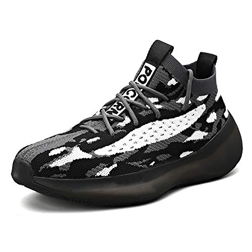 Zapatillas Moda Running para Hombre Deportivas Hombre Mujer Zapatos para Correr Gimnasio Sneaker Aire Libre y Deportes Calzado Black 42