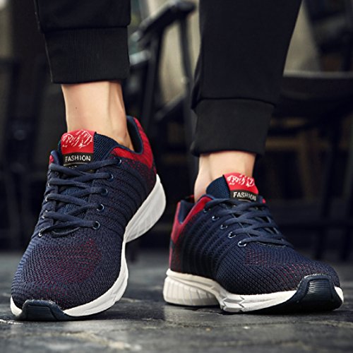 Zapatillas Running para Hombre Aire Libre y Deporte Transpirables Casual Zapatos Gimnasio Correr Sneakers Azul 43 Zapatillas Running para Hombre Aire Libre y Deporte Transpirables Casual Zapatos Gimnasio Correr Sneakers Azul 43