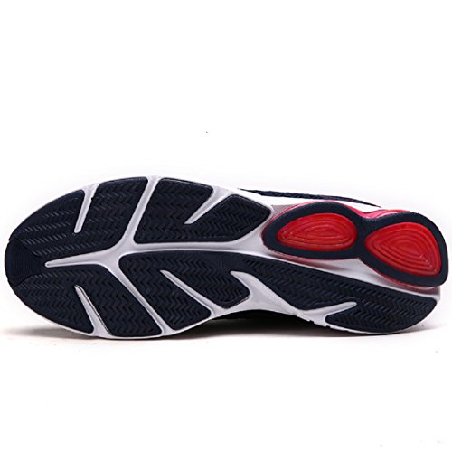 Zapatillas Running para Hombre Aire Libre y Deporte Transpirables Casual Zapatos Gimnasio Correr Sneakers Azul 43
