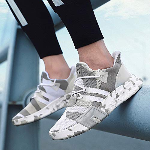 Zapatillas Running para Hombre Aire Libre y Deporte Transpirables Ligeras Zapatos Gimnasio Correr Malla Sneakers Casual Comodas Deportivas Zapatos competitivos Blanco riou Zapatillas Running para Hombre Aire Libre y Deporte Transpirables Ligeras Zapatos Gimnasio Correr Malla Sneakers Casual Comodas Deportivas Zapatos competitivos Blanco riou