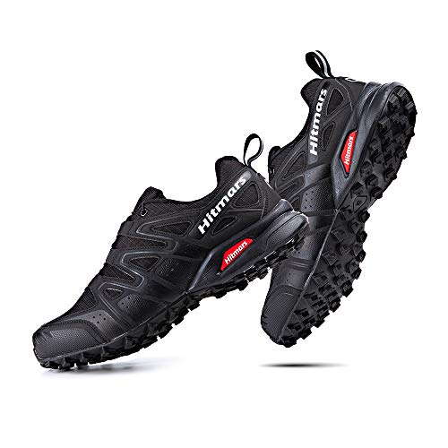 Zapatillas Trail Running Hombre Mujer Impermeables Zapatos Trekking Ligero Botas Senderismo Bajos Multideporte A Negro Talla EU 42