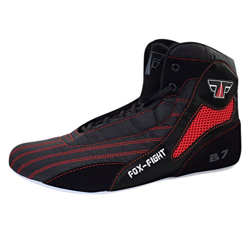 Zapatills de FOX-FIGHT para deportes de lucha, rings, fitness, color Negro, talla 44 EU Zapatills de FOX-FIGHT para deportes de lucha, rings, fitness, color Negro, talla 44 EU