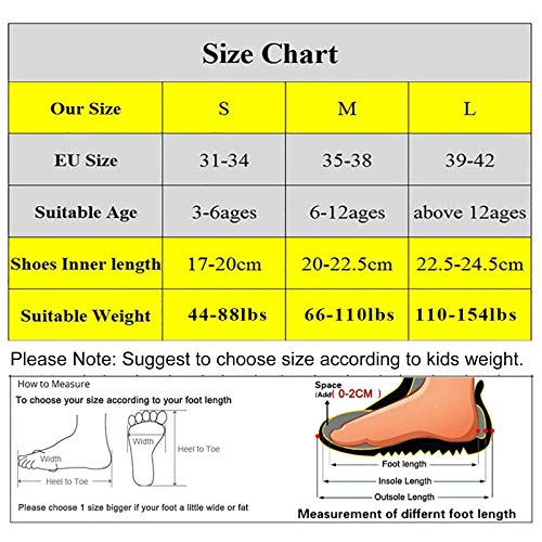 Zapato de Rebote para NiÑos Adultos, 2 en 1 Botas de Rebote y Patines en LÍnea, para Hacer Ejercicio FÍsico, Correr y Saltar, Rango de Carga de Peso 20-80kg,Red-L