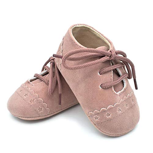 Zapatos Bebé Niña 2019 SHOBDW Zapatos Bebé Niño Verano Suela Suave Antideslizante Zapatillas Ata para Arriba Zapatos Bajos Linda Zapatos Bebé Recién Nacida Zapatos Bebe Primeros Pasos(Gris,0~6)