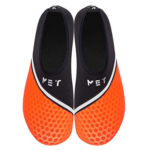 Zapatos de Agua para Hombres y Mujeres Zapatos para Deportes acuáticos Zapatos de Buceo natación Surf en la Playa Yoga Zapatos Ligeros de Secado rápido(xb.Naranja,42/43 EU)