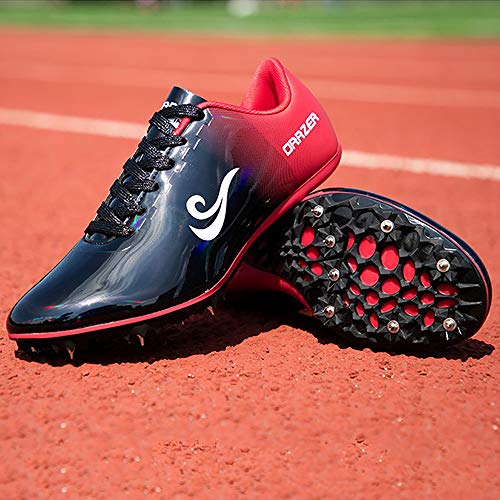 Zapatos De Atletismo Unisex, Zapatillas De Atletismo De PU Zapatillas De Atletismo Zapatillas De Atletismo De Salto Ligero Zapatillas De Atletismo Para Salto De Longitud / Sprint Junior,Negro,45EU Zapatos De Atletismo Unisex, Zapatillas De Atletismo De PU Zapatillas De Atletismo Zapatillas De Atletismo De Salto Ligero Zapatillas De Atletismo Para Salto De Longitud / Sprint Junior,Negro,45EU