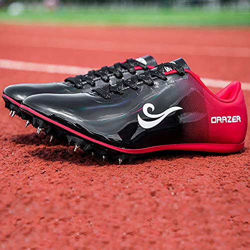 Zapatos De Atletismo Unisex, Zapatillas De Atletismo De PU Zapatillas De Atletismo Zapatillas De Atletismo De Salto Ligero Zapatillas De Atletismo Para Salto De Longitud / Sprint Junior,Negro,45EU Zapatos De Atletismo Unisex, Zapatillas De Atletismo De PU Zapatillas De Atletismo Zapatillas De Atletismo De Salto Ligero Zapatillas De Atletismo Para Salto De Longitud / Sprint Junior,Negro,45EU