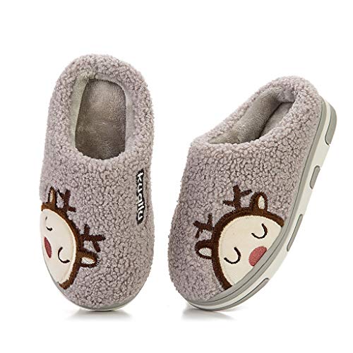 Zapatos De Casa NiñA-Zapatos De AlgodóN CáLido De Ciervo Dibujos Animados-Zapatillas Antideslizantes-Zapatos Casuales-Zapatos Invierno/Verano Zapatillas De Estar por Casa para NiñA NiñOs(Gris,31EU) Zapatos De Casa NiñA-Zapatos De AlgodóN CáLido De Ciervo Dibujos Animados-Zapatillas Antideslizantes-Zapatos Casuales-Zapatos Invierno/Verano Zapatillas De Estar por Casa para NiñA NiñOs(Gris,31EU)