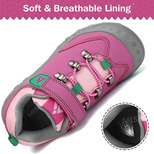 Zapatos de Fitness para Niña Cómoda Respirable Zapatillas de Deportivos Caminar Suave Estable Calzado Casual Clásico Low-Top Sneakers Interior Al Aire Libre, PU Rosa 36