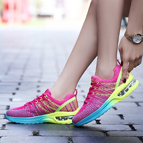 Zapatos de Running Para Mujer Zapatillas Deportivo Outdoor Calzado Asfalto Sneakers Rojo 36