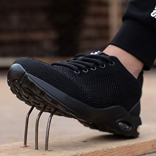 Zapatos de Seguridad Hombres Cómodo Zapatos de Trabajo Zapatillas con Punta de Acero Ultra Liviano(cojin Negro, 39) Zapatos de Seguridad Hombres Cómodo Zapatos de Trabajo Zapatillas con Punta de Acero Ultra Liviano(cojin Negro, 39)